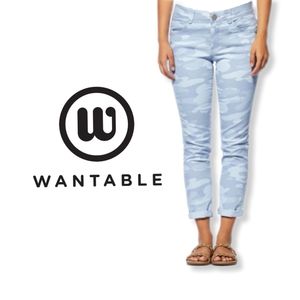 Wantable "Ab" solution Ankle Skimmer Camo Pants-Blue Fog Sz14 MSRP$74